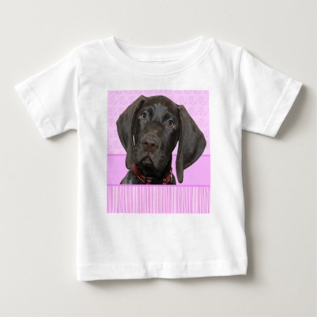 Glossy Grizzly Puppy Girl Tee (Framsida)