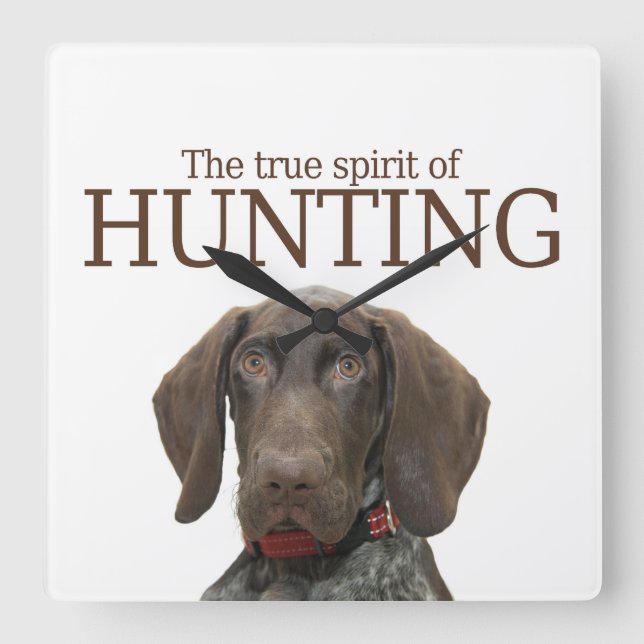 Glossy Grizzly, sann jaktanda Fyrkantig Klocka (Framsida)