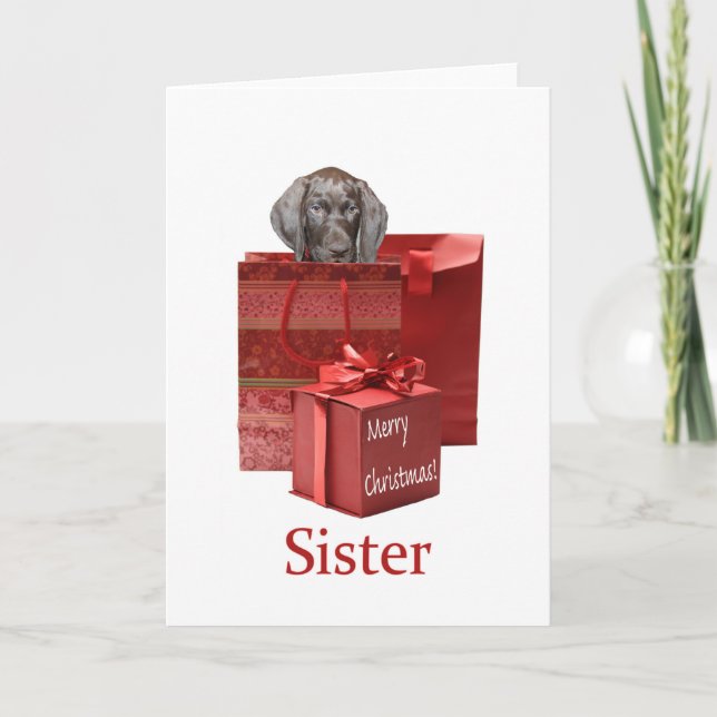 Glossy Grizzly Sister God jul Helgkort (Framsida)