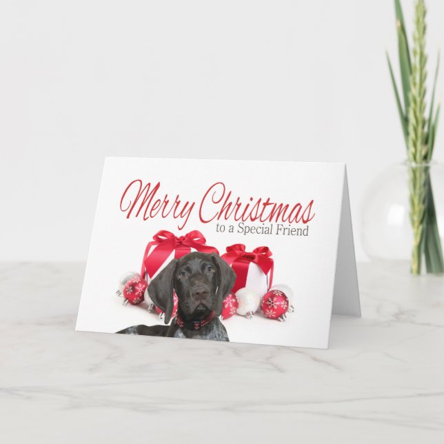 Glossy Grizzly Speciell Friend God jul Helgkort (Framsida)