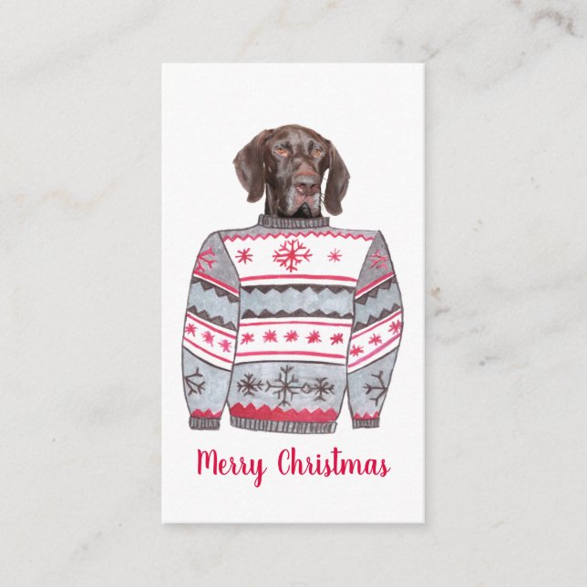 Glossy Grizzly Ugly jul Sweater Tilläggskort (Framsida)
