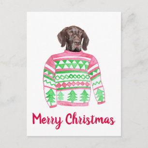 Glossy Grizzly Ugly jul Sweater Vykort