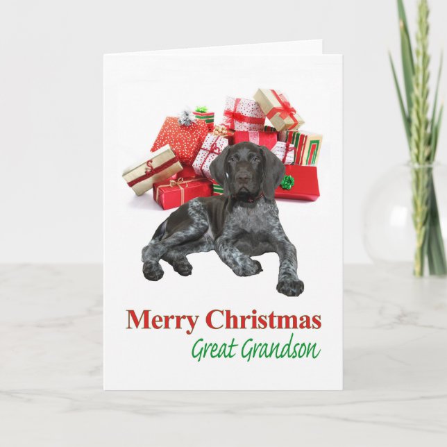 Glossy Grizzly Underbar Grandson God jul Helgkort (Framsida)