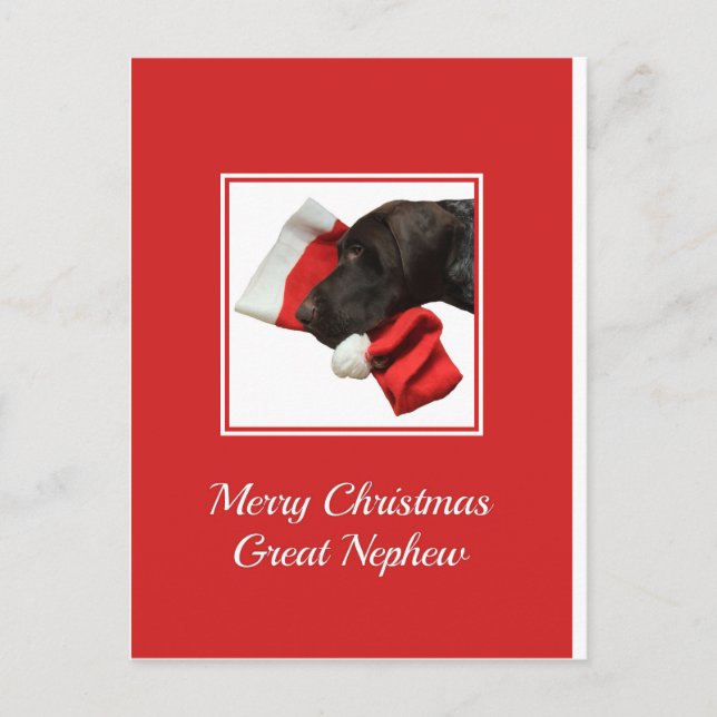 Glossy Grizzly Underbar Nephew God jul Helg Vykort (Framsida)
