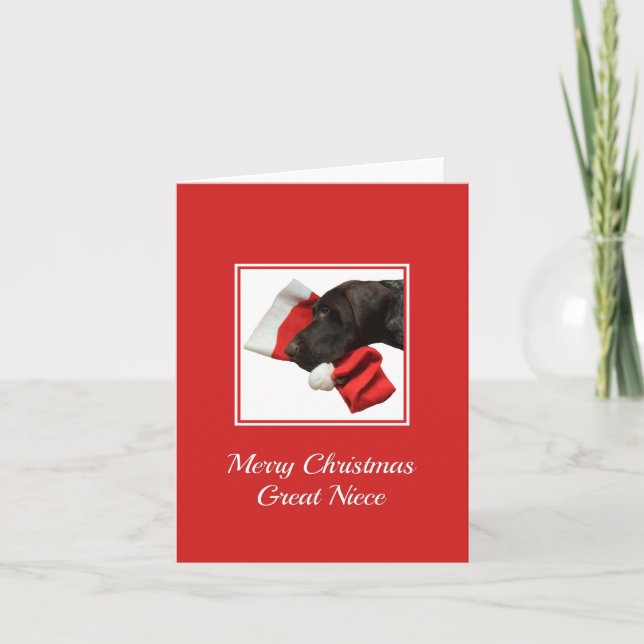 Glossy Grizzly Underbar Niece Merry X-mas Helgkort (Framsida)