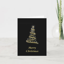 Glossy guld Julgran svart Kort