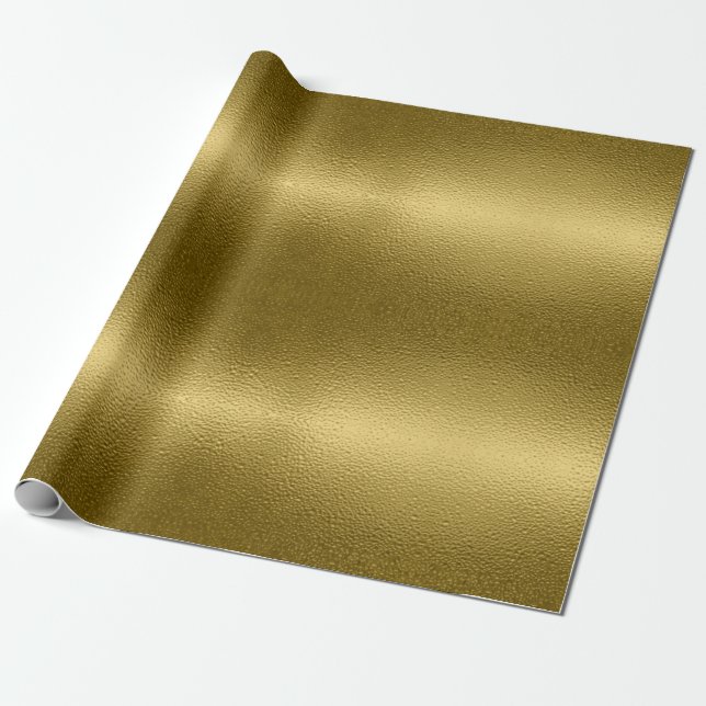 Glossy Guld Metall Struktur Chic Shiny Glamous Presentpapper (Utrullad)