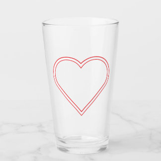 Glossy Heart Glass Tumbler - Elegant Kärlek Glaskopp