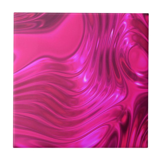 Glossy Hollywood Cerise Toppen Rosa Kakelplatta (Framsidan)