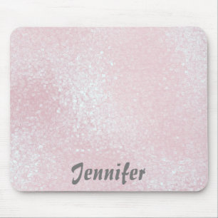 Glossy rosa GIRLY Glitter PERSONLIG DIN NAMN Musmatta
