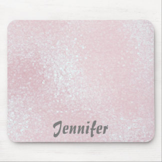 Glossy rosa GIRLY Glitter PERSONLIG DIN NAMN Musmatta