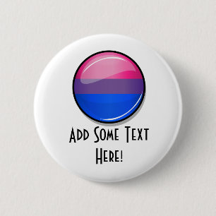 Glossy Round Bisexuality Flag Knapp
