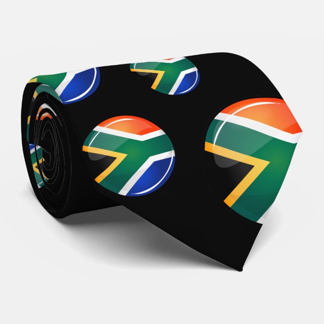 Glossy Round South African Flagga Slips (Rullad)