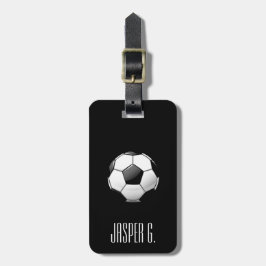 Glossy Soccer Ball Bagagebricka