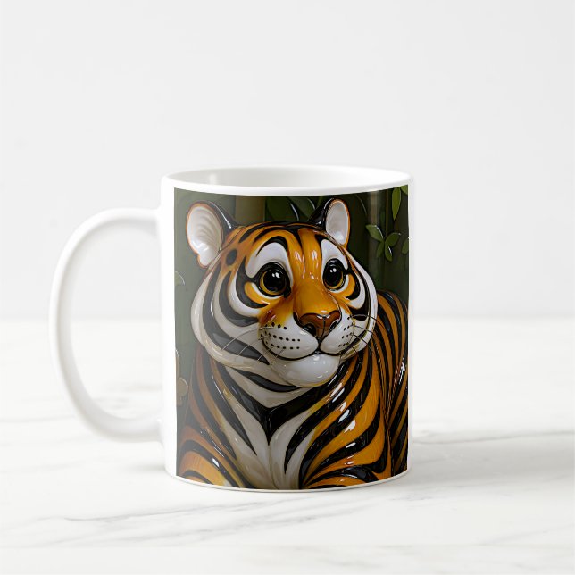 Glossy Tiger Coffee Kaffemugg (Vänster)