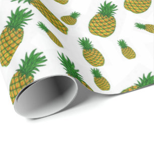 Glossy Wrapping Papper ananas Presentpapper