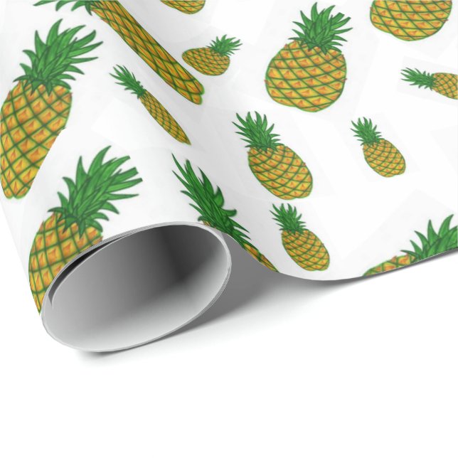 Glossy Wrapping Papper ananas Presentpapper (Rullad Hörn)