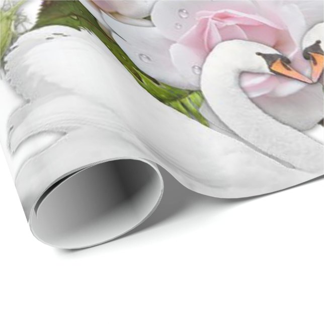 Glossy Wrapping Papper Angel Presentpapper (Rullad Hörn)