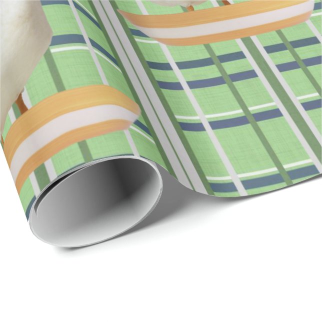 Glossy Wrapping Papper Anka-Grönt Play Presentpapper (Rullad Hörn)