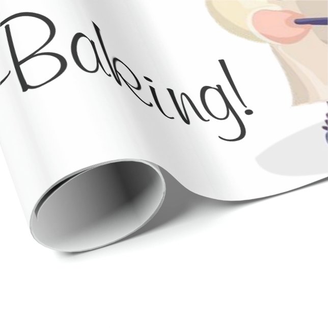 Glossy Wrapping Papper, Bakery Cake Presentpapper (Rullad Hörn)