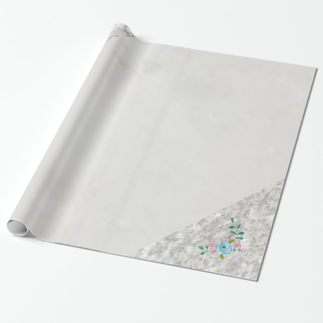 Glossy Wrapping Papper, Grått Silver Wrapping Papp Presentpapper (Utrullad)