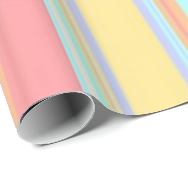 Glossy Wrapping Papper Pastel Rand Presentpapper (Rullad Hörn)