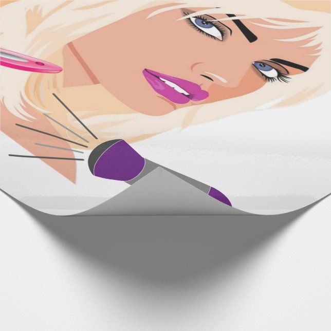 Glossy Wrapping Papper, Stylist Beauty Salon Presentpapper (Hörn)
