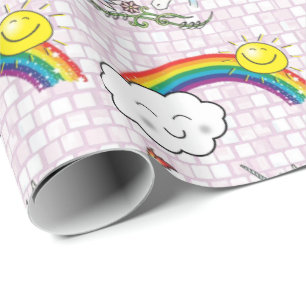 Glossy Wrapping Papper Unicorn Rainbow Presentpapper