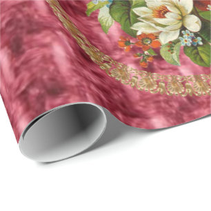 Glossy Wrapping Papper Victorian Presentpapper