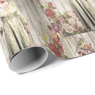 Glossy Wrapping Papper Victorian Presentpapper