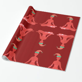 Glossy Wrapping Papper Yoga Nytt år Presentpapper