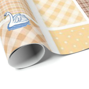 Glossy Wrapping Pappert Svanar Presentpapper