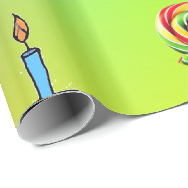 Glossy Wrapping Pappra Grattis på födelsedagen Presentpapper (Rullad Hörn)