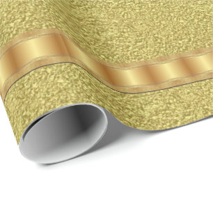 Glossy Wrapping Pappra Guld Presentpapper