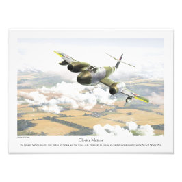 Gloster Meteor Fototryck