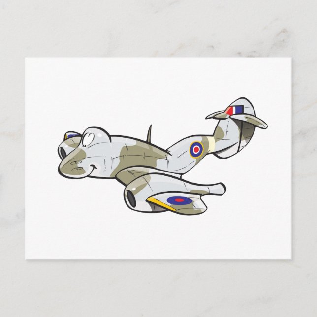 gloster meteor vykort (Framsida)