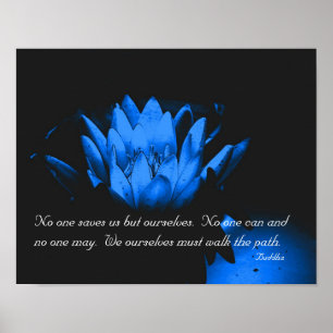 Glotus Flower Buddha-inspirationsoffert Poster