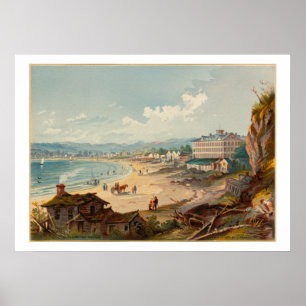 Gloucester Beach, Massachusetts Vintage Stil Poster