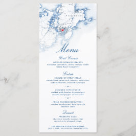 Gloucester Cape Ann Karta Elegant Navy-skript Meny