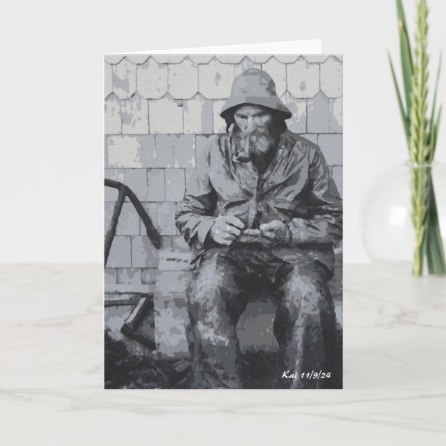 Gloucester Fisherman stoppade sina nätadaptrar Tack Kort (Framsida)