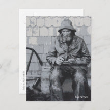 Gloucester Fiskare Reparerar Sina Nät