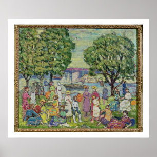 Gloucester Harbour (olja på canvas) Poster