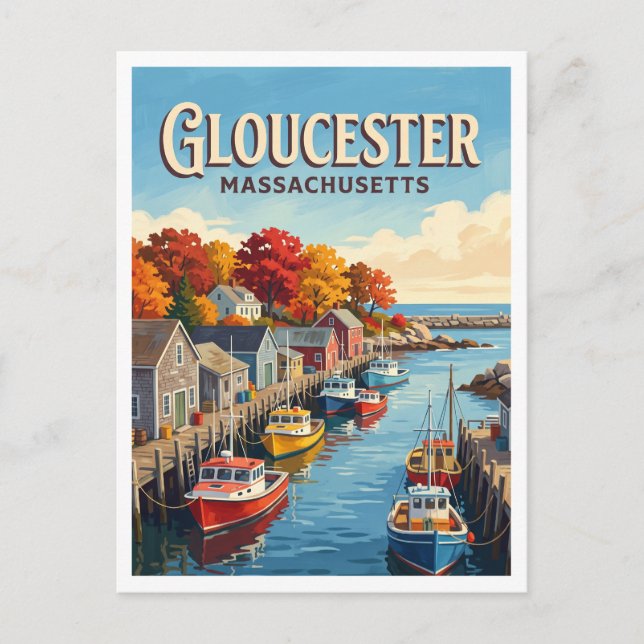 Gloucester Massachusetts Vykort (Framsida)