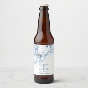 Gloucester MORSA Destination Wedding Elegant Ölflaska Etikett