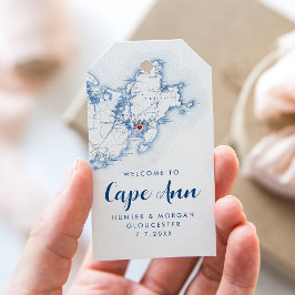 Gloucester MORSA Elegant Modern Navy Wedor Favor Presentetikett