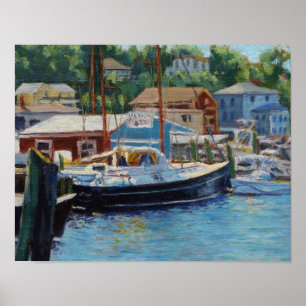 Gloucester Sceniskt Fiskebåtar Poster
