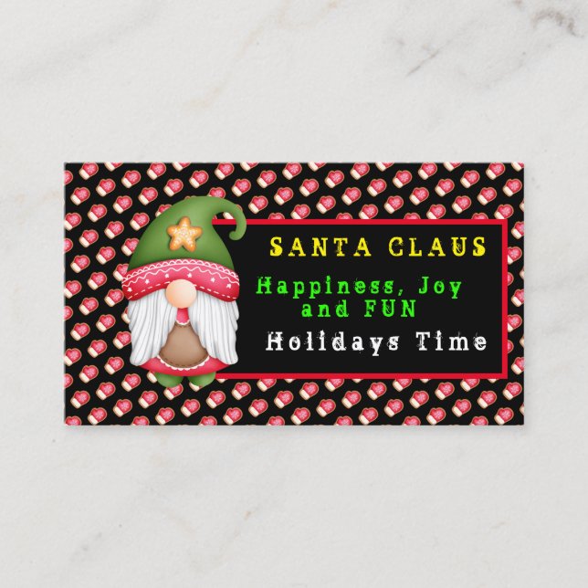 Glove Gnome Anpassa Färg och text Visitkort (Framsida)