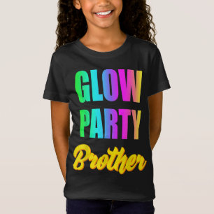Glow Brother Retro 80s Födelsedagsfest Group Gift T Shirt