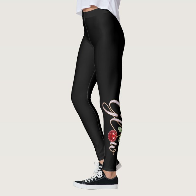 Glow Cherry – Glam Women’s Leggings (Vänster)