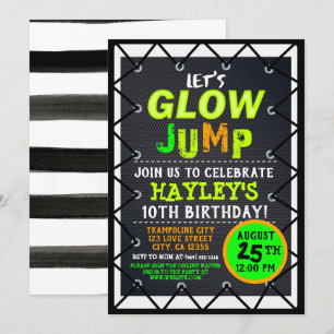 Glow Cosmic Jump & Play Kids Trampoline Park Inbjudningar